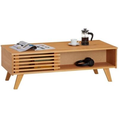 IDIMEX Brauner Couchtisch mit 2 Fächern - Beistelltisch IDIMEX Brauner Couchtisch mit 2 Fächern - Beistelltisch