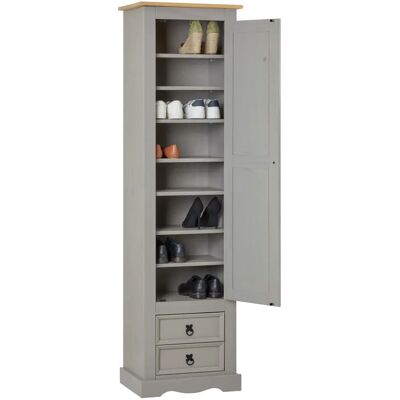 Armoire de rangement Idimex - 7 étagères, 2 tiroirs, Pin, Gris/Marron - Publicité Armoire de rangement Idimex - 7 étagères, 2 tiroirs, Pin, Gris/Marron - Publicité