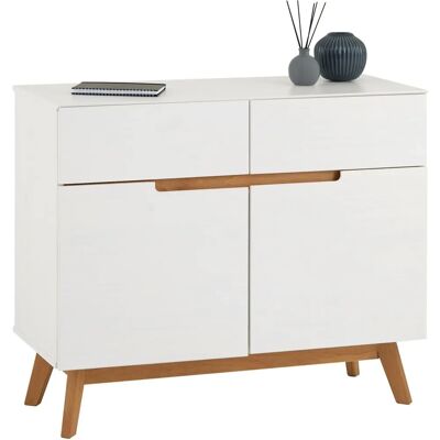 Idimex Style Scandinave Pin Blanc Buffet - Commode avec 2 tiroirs et 2 portes - Publicité Idimex Style Scandinave Pin Blanc Buffet - Commode avec 2 tiroirs et 2 portes - Publicité