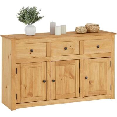 Idimex Buffet en Pin Naturel avec 3 Portes et 3 Tiroirs - Buffet - Publicité Idimex Buffet en Pin Naturel avec 3 Portes et 3 Tiroirs - Buffet - Publicité