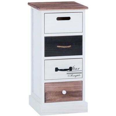 Idimex - Chiffonnier Étagère Paulownia - Blanc - dresser - Publicité Idimex - Chiffonnier Étagère Paulownia - Blanc - dresser - Publicité
