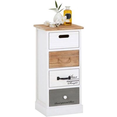 Idimex Commode Shabby Chic à 4 Tiroirs en Bois - Publicité Idimex Commode Shabby Chic à 4 Tiroirs en Bois - Publicité