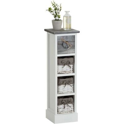Idimex Chiffonnier - Vintage shabby chic - 1 tiroir, 3 paniers - Publicité Idimex Chiffonnier - Vintage shabby chic - 1 tiroir, 3 paniers - Publicité
