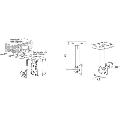 Genelec 8000-436 Kurze Deckenhalterung - Deckenmontage für 8000-Serie G-Serie Genelec 8000-436 Kurze Deckenhalterung - Deckenmontage für 8000-Serie G-Serie