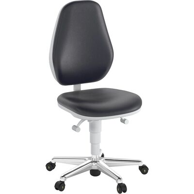 bimos Steril Bürostuhl mit Rollen - Höhenverstellbar - Schwarz/Grau/Blau - Büromöbel bimos Steril Bürostuhl mit Rollen - Höhenverstellbar - Schwarz/Grau/Blau - Büromöbel