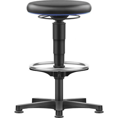 Tabouret Allround réglable - Bleu avec anneau coloré Tabouret Allround réglable - Bleu avec anneau coloré