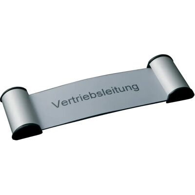 Franken Türschild Clip - 180x60mm, Silber Franken Türschild Clip - 180x60mm, Silber
