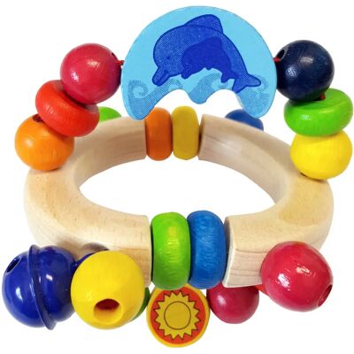 Hess 11026 Baby-Rassel - Holz, Multicolor, Kindersicher Hess 11026 Baby-Rassel - Holz, Multicolor, Kindersicher