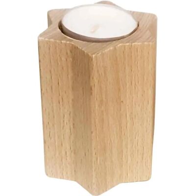 Hess Houten Ster Kaarsenhouder - Tealight Holder Hess Houten Ster Kaarsenhouder - Tealight Holder