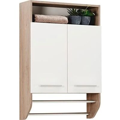 Pelipal Weißes Eichwand-Badschrank - Badmöbel mit Türen Pelipal Weißes Eichwand-Badschrank - Badmöbel mit Türen