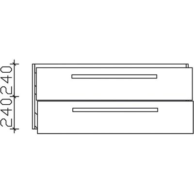 Pelipal Focus Waschtischunterschrank - 2 Auszüge - 115cm breit Pelipal Focus Waschtischunterschrank - 2 Auszüge - 115cm breit