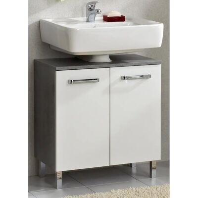 Pelipal Quickset 913 Badschrank - Holzdekor / Betonoptik - Mit Schublade Pelipal Quickset 913 Badschrank - Holzdekor / Betonoptik - Mit Schublade