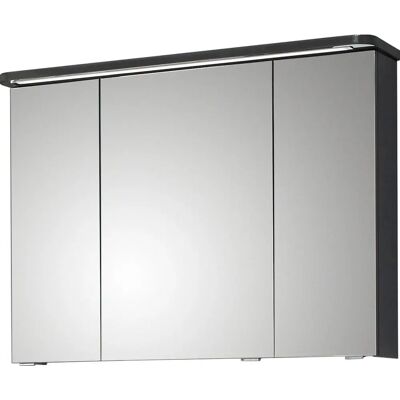 Pelipal Serie 4005 Badezimmer-Spiegelschrank mit LED-Rahmen - Quarzgrau Hochglanz Pelipal Serie 4005 Badezimmer-Spiegelschrank mit LED-Rahmen - Quarzgrau Hochglanz