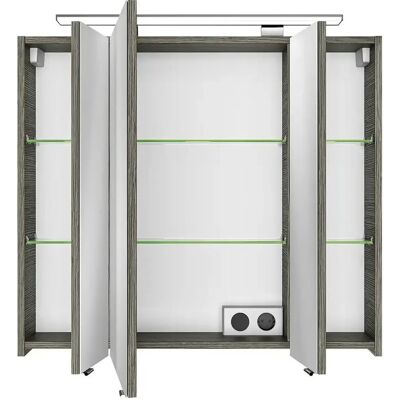 Calmoquick Spiegelschrank - Grau - 80x71x17cm - Badezimmermöbel Calmoquick Spiegelschrank - Grau - 80x71x17cm - Badezimmermöbel