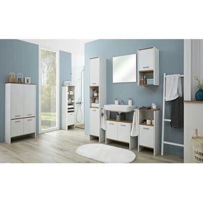 Sconto Sina 62x136x28cm Weiß Badezimmermöbel Sconto Sina 62x136x28cm Weiß Badezimmermöbel
