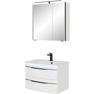 Pelipal Serie 7045 Badmöbel SET - Mineralmarmor Waschbecken, LED-Spiegel Pelipal Serie 7045 Badmöbel SET - Mineralmarmor Waschbecken, LED-Spiegel