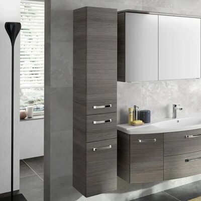 Calmoquick Grauer Bad-Hochschrank - Badezimmermöbel Calmoquick Grauer Bad-Hochschrank - Badezimmermöbel