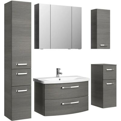 Calmoquick Grauer Badezimmer-Unterschrank Calmoquick Grauer Badezimmer-Unterschrank