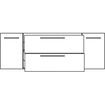 Pelipal Serie 4010 Waschtischunterschrank - 140 cm, Weiß, 2 Türen, 2 Schubladen Pelipal Serie 4010 Waschtischunterschrank - 140 cm, Weiß, 2 Türen, 2 Schubladen