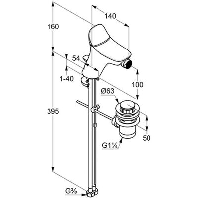 Kludi Amba Bidet-Einhandmischer - Keramikdurchfluss 7,3 l/min Kludi Amba Bidet-Einhandmischer - Keramikdurchfluss 7,3 l/min