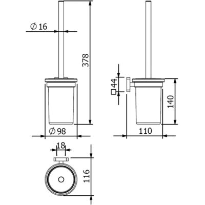 Set perie WC Kludi VELA S - Finisaj auriu periat Set perie WC Kludi VELA S - Finisaj auriu periat