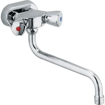 Kludi Kitchen Faucet - Wall-Mounted, 360° Swivel, Brass - Kitchen Faucet Kludi Kitchen Faucet - Wall-Mounted, 360° Swivel, Brass - Kitchen Faucet