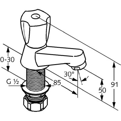 KLUDI Standard Säule Armatur - Terralux Griff - Chrom KLUDI Standard Säule Armatur - Terralux Griff - Chrom