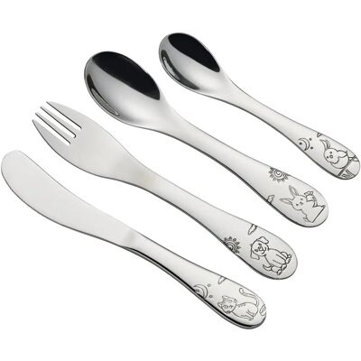 Cilio Kinderbesteck-Set - Silber - 4 Stück Cilio Kinderbesteck-Set - Silber - 4 Stück