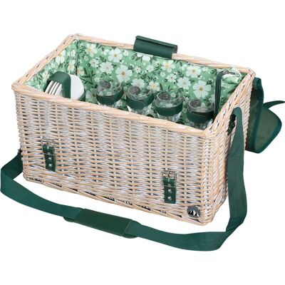Panier pique-nique vintage Cilio PONZA pour 4 personnes Panier pique-nique vintage Cilio PONZA pour 4 personnes
