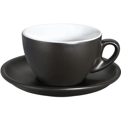 Cilio Roma Cappuccinotasse Set - 6 Matt-Schwarze Tassen Cilio Roma Cappuccinotasse Set - 6 Matt-Schwarze Tassen