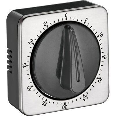 Minuteur Cilio Cube - Minuteur - Acier inoxydable mat Minuteur Cilio Cube - Minuteur - Acier inoxydable mat