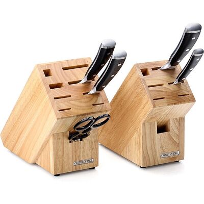Continenta Messerblock - Gummibaum, 7-Schlitz Continenta Messerblock - Gummibaum, 7-Schlitz