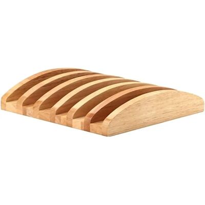 Continenta Gummibaum Holz Brettständer - Fits 6 Boards - 20.5x18cm - Durable Continenta Gummibaum Holz Brettständer - Fits 6 Boards - 20.5x18cm - Durable