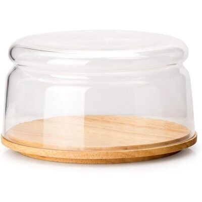 Continenta Käseglocke - 16 cm - Glas & Holz Continenta Käseglocke - 16 cm - Glas & Holz
