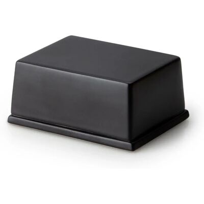 Continenta Schwarze Keramik Butterdose - 250g, 12x10x6 cm Continenta Schwarze Keramik Butterdose - 250g, 12x10x6 cm