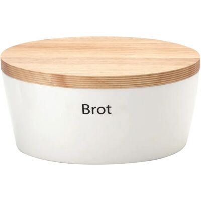 Continenta Ceramic Bread Box with Wooden Lid - 3 Sizes Continenta Ceramic Bread Box with Wooden Lid - 3 Sizes
