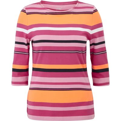 JOY SPORTSWEAR SARINA 3/4 Arm Shirt Fuchsia Rot Streifen JOY SPORTSWEAR SARINA 3/4 Arm Shirt Fuchsia Rot Streifen