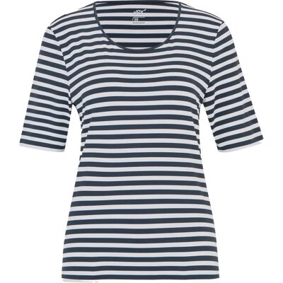 Joy Sportswear Damen Streifen-T-Shirt - Allison - Tiefer Rundhals - Blau - Sportlich Joy Sportswear Damen Streifen-T-Shirt - Allison - Tiefer Rundhals - Blau - Sportlich