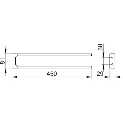 Keuco Edition 11 Handtuchhalter 45cm Titanschwarz gebürstet - Towel Bar Keuco Edition 11 Handtuchhalter 45cm Titanschwarz gebürstet - Towel Bar