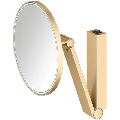 Keuco iLook_move Kosmetikspiegel - Messing gebürstet - 5-fache Vergrößerung - LED-Beleuchtung - Wandmodell Keuco iLook_move Kosmetikspiegel - Messing gebürstet - 5-fache Vergrößerung - LED-Beleuchtung - Wandmodell