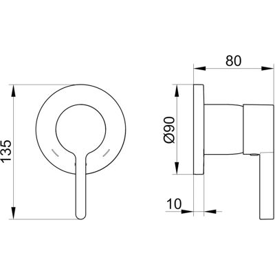 KEUCO Edition 400 Einhebelmischer - Messing gebürstet - Unterputz - Sculptural Design KEUCO Edition 400 Einhebelmischer - Messing gebürstet - Unterputz - Sculptural Design