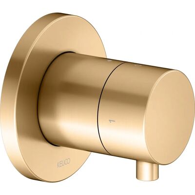 KEUCO IXMO Umstellventil - Unterputz für 2 Verbraucher - Gebürstetes Gold KEUCO IXMO Umstellventil - Unterputz für 2 Verbraucher - Gebürstetes Gold