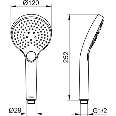 Keuco Handbrause - IXMO 59580250300 - 3 Strahlarten - Gebürstet Keuco Handbrause - IXMO 59580250300 - 3 Strahlarten - Gebürstet