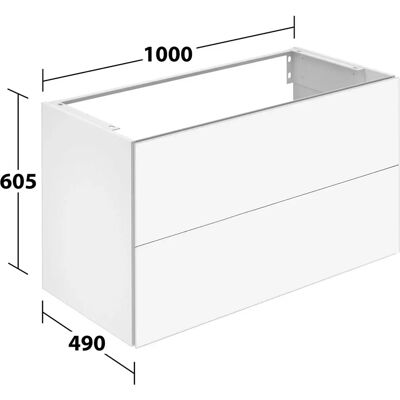 Keuco - Apollo Keramik-Waschtisch - 100 cm - 2 Auszüge - Waschtisch Keuco - Apollo Keramik-Waschtisch - 100 cm - 2 Auszüge - Waschtisch