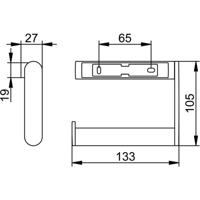 Portarotolo Keuco Acciaio Inox - Aperto, Destro - 14962070000 Portarotolo Keuco Acciaio Inox - Aperto, Destro - 14962070000