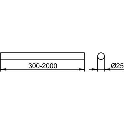 Keuco Modell 14930010300 - Verchromte Duschvorhangstange - 30cm Keuco Modell 14930010300 - Verchromte Duschvorhangstange - 30cm