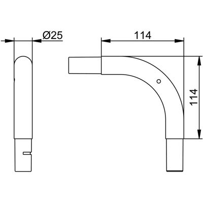 Keuco Modello 14924010000 - Curva a gomito da 90° per piatti doccia quadrati Keuco Modello 14924010000 - Curva a gomito da 90° per piatti doccia quadrati
