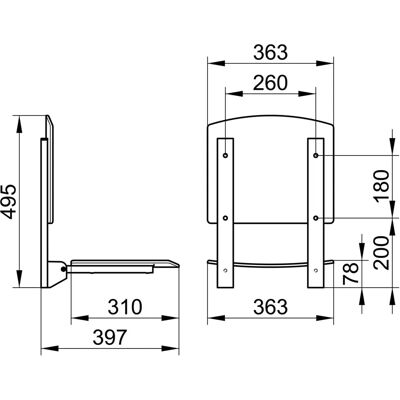 KEUCO Plan - Klappsitz Care 34982 - 34982010038 KEUCO Plan - Klappsitz Care 34982 - 34982010038