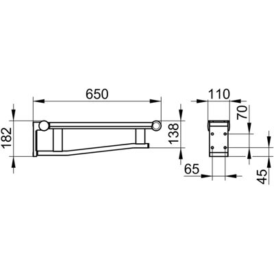 Keuco GmbH & Co. KG Keuco Plan Care Asa de soporte plegable - Soporte de lavabo Keuco GmbH & Co. KG Keuco Plan Care Asa de soporte plegable - Soporte de lavabo