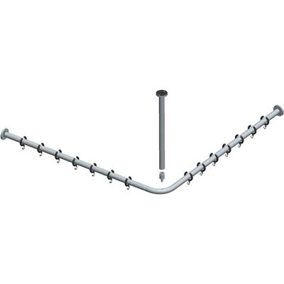 Keuco Quadratische Duschstangen-Set - Aluminium Silber Keuco Quadratische Duschstangen-Set - Aluminium Silber